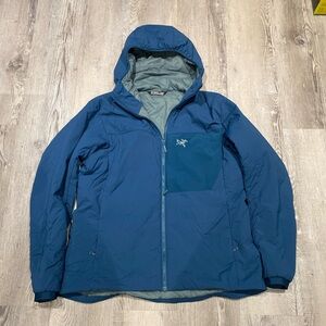 Arc'teryx Proton Blue Full Zip Hooded Jacket Hiking Outerwear Women’s Size XL